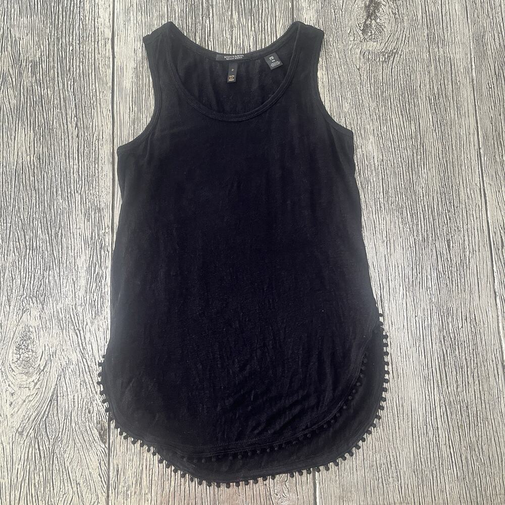 Scotch And Soda Maison Scotch Womens Black Tank Top Black Size XS